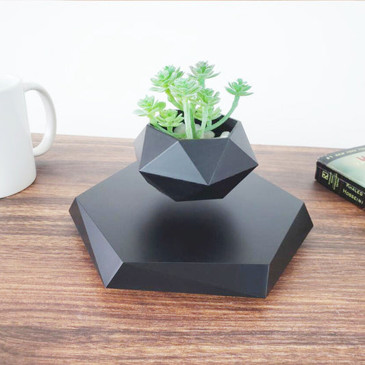 Pot de fleurs magnétique flottant en lévitation, pot pour bonsaï ou plante aérienne, idéal pour la décoration de la maison, du bureau ou du salon, cadeau original